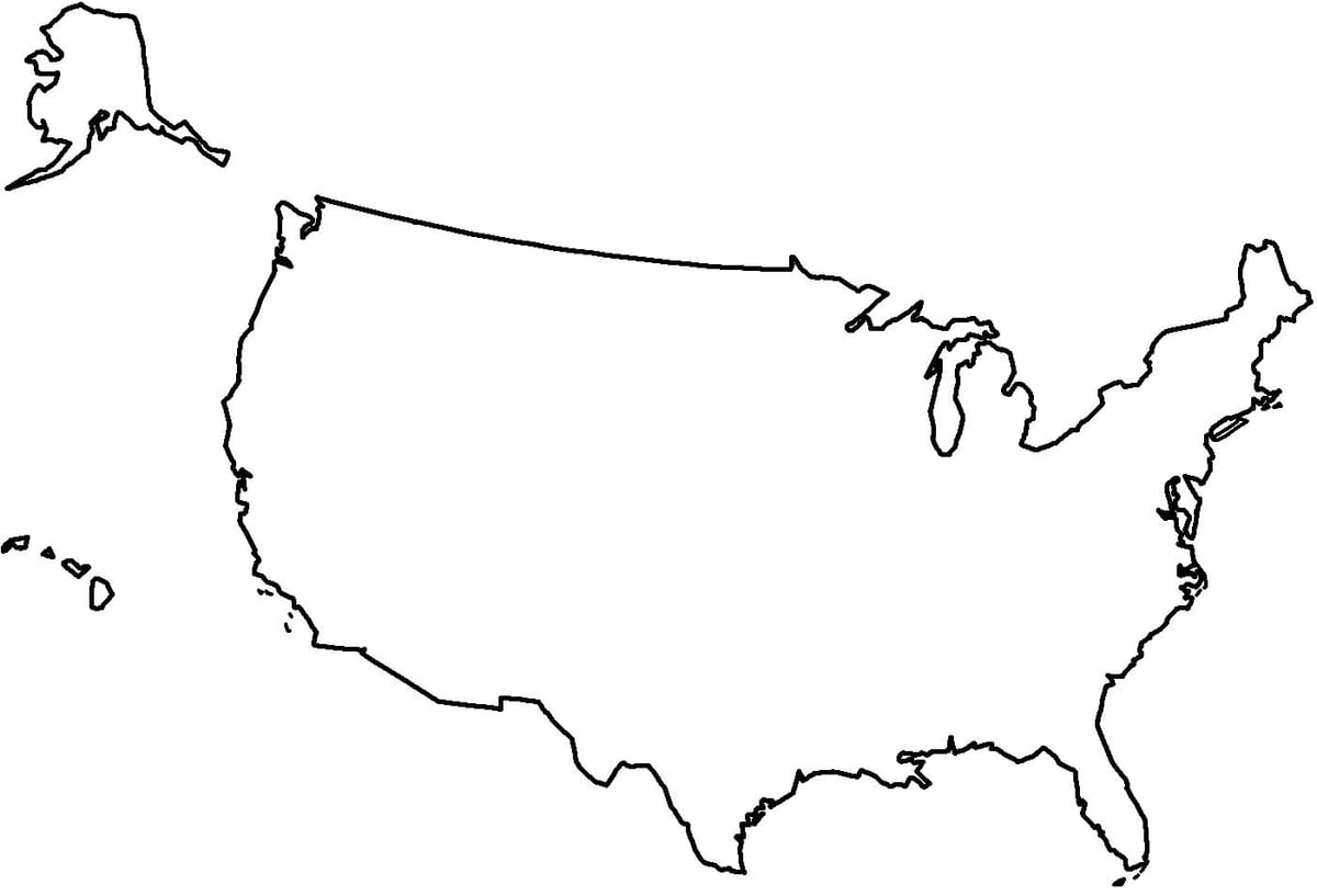 NÓS mapa do Estado de contornos