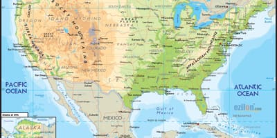 Mapa dos Estados Unidos da América