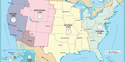 Estados unidos da zona mapa