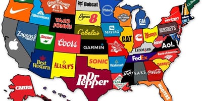 Mapa da empresa Americana