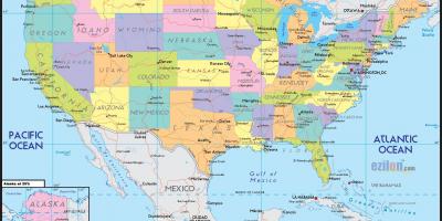 Estados unidos - EUA mapa - Mapas Estados Unidos da américa - EUA