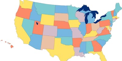 Mapa dos Estados Unidos do jogo