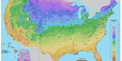 Usda planta da resistência da zona mapa
